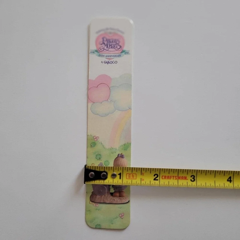 Vintage 90s Precious Moments Bookmark Girl Dogs Cottagecore, 1998 Enesco PCC477A